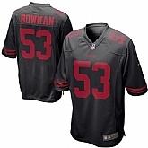 Nike Men & Women & Youth 49ers #53 NaVorro Bowman Black Team Color Game Jersey,baseball caps,new era cap wholesale,wholesale hats